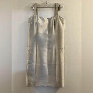 34.Rickie Freeman for Teri Jon Silver Silk Blend Dress